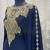 Pakistani Navy Blue Zari Embroidered Georgette Kaftan (1-Pc) - Image 4
