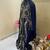 Pakistani Navy Blue Zari & Crystal Georgette Kaftan (1-Pc) - Image 4
