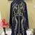 Pakistani Navy Blue Zari & Crystal Georgette Kaftan (1-Pc) - Image 5