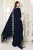 Pakistani Navy Blue Pearl & Stone Velvet Kaftan (2-Piece) - Image 5
