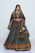 Pakistani Navy Zardozi Embroidered Lehenga Set (3-Piece) - Image 3