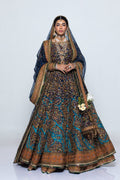 Pakistani Navy Zardozi Embroidered Lehenga Set (3-Piece) - Image 4