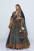 Pakistani Navy Zardozi Embroidered Lehenga Set (3-Piece) - Image 5