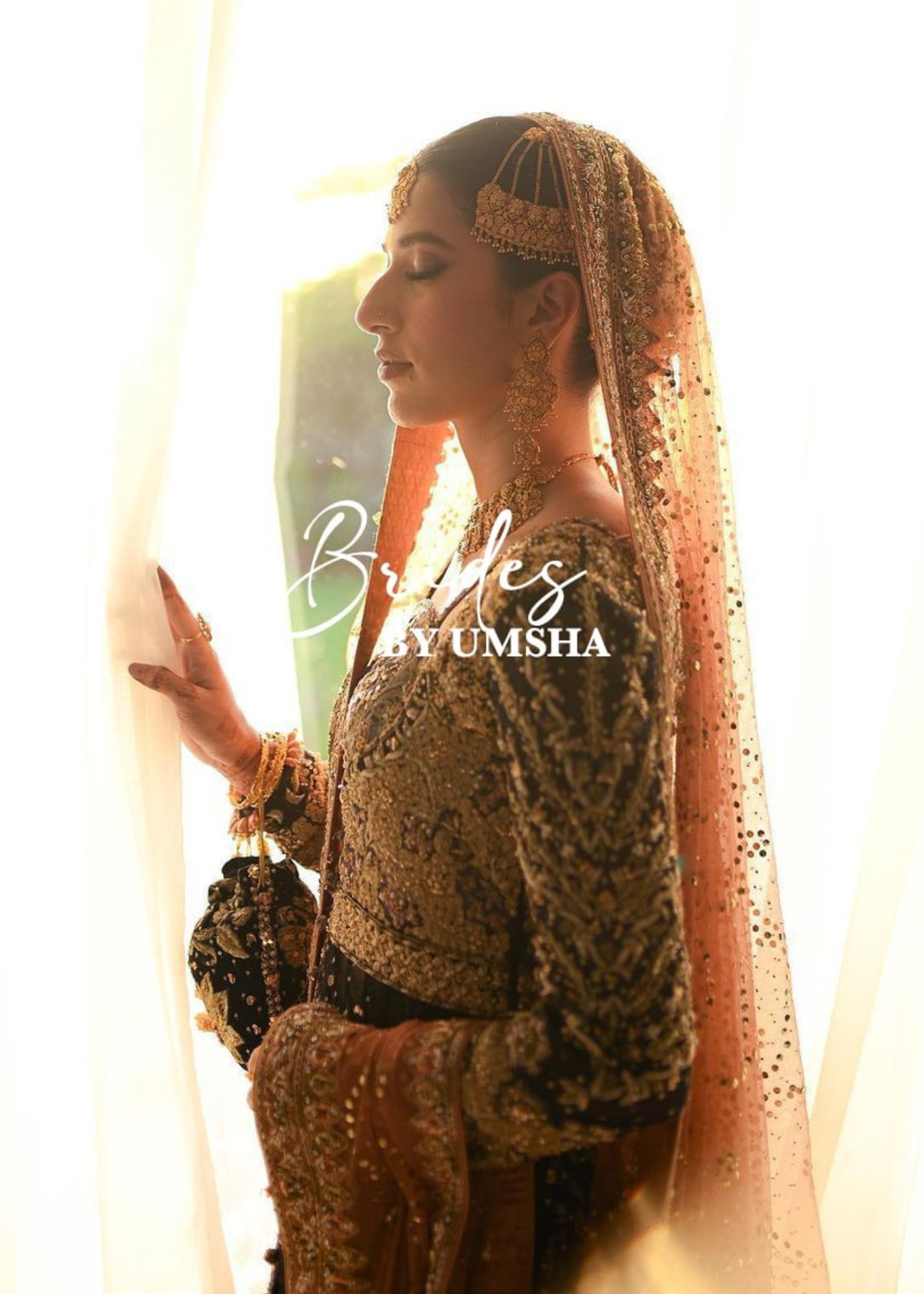 Deep Navy and Rust Embellished Silk Velvet Lehenga (3-Piece) - Image 4