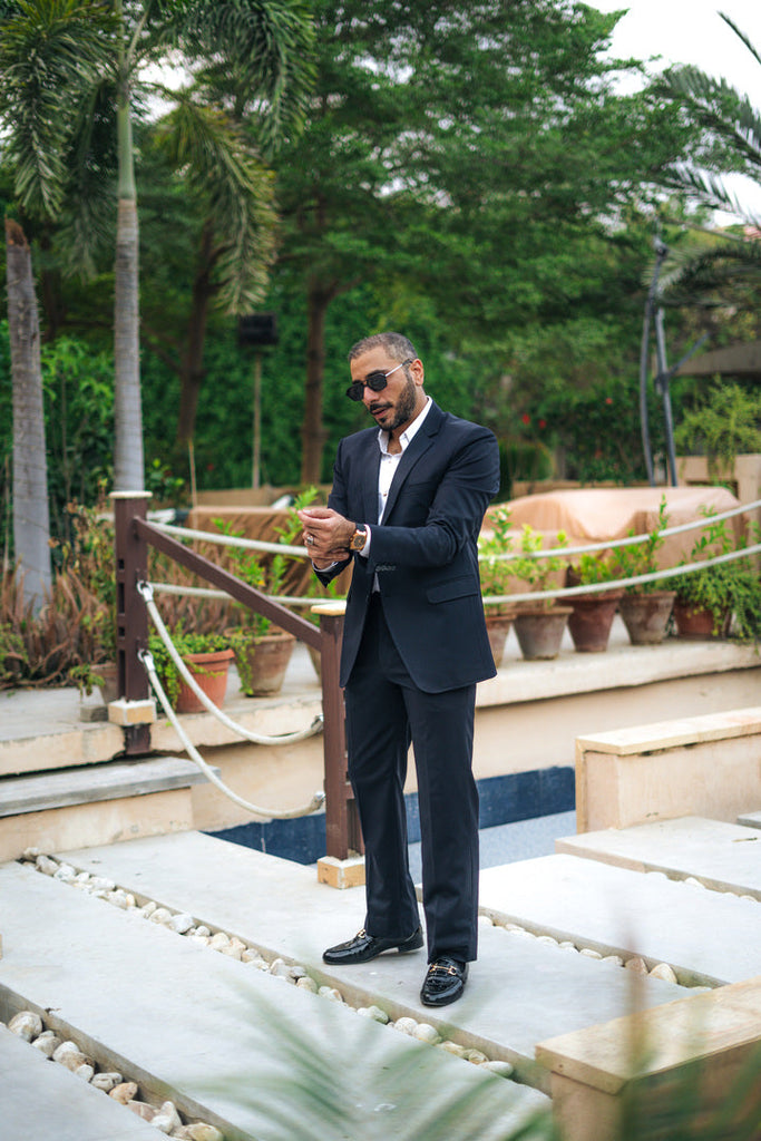 Navy Blue Italian Armani Two-Piece Suit (2-Piece) - Image 1