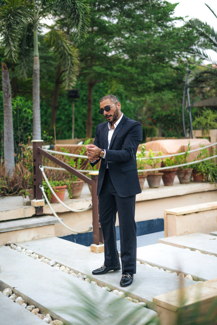 Navy Blue Italian Armani Two-Piece Suit (2-Piece) - Image 2