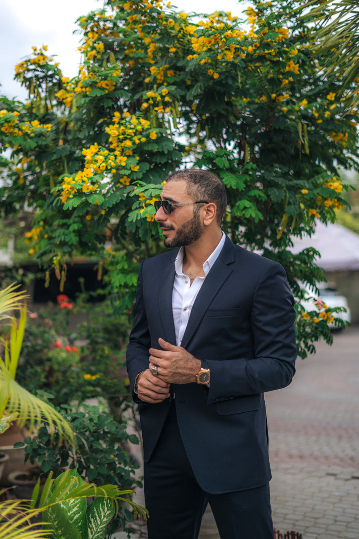 Navy Blue Italian Armani Two-Piece Suit (2-Piece) - Image 3