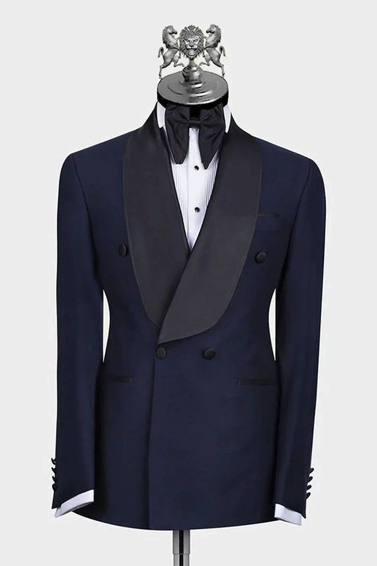Dark Navy Premium Fabric Tuxedo (2-Piece) - Image 1
