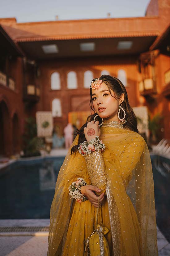 Navy Blue Chata Work Romani Silk Pishwas (2-Piece) - Image 4