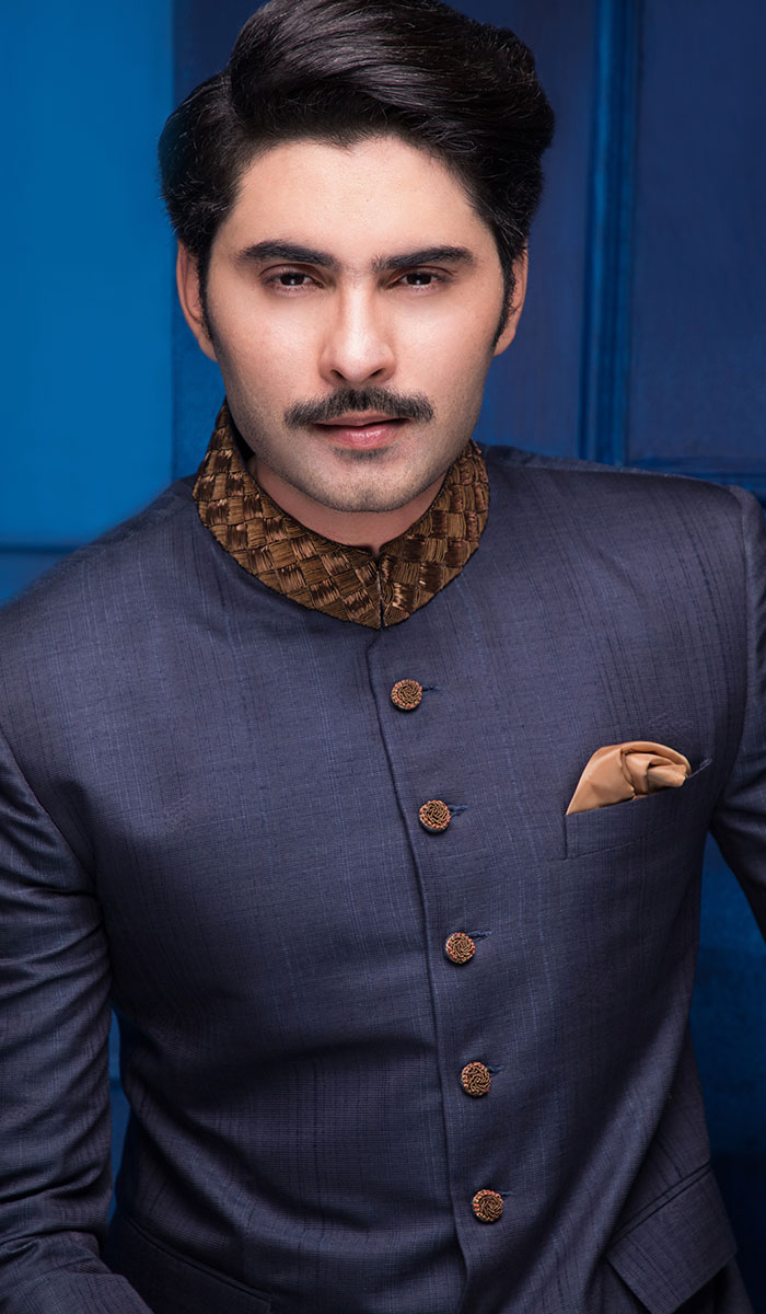 Navy Blue Matte Suiting Prince Coat (3-Piece) - Image 1