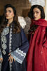 Pakistani Navy Blue Embellished Raw Silk Salwar Kameez (3-Piece) - Image 16