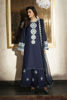 Pakistani Navy Blue Embellished Raw Silk Salwar Kameez (3-Piece) - Image 5