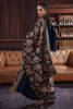 Navy Blue Embroidered Velvet Salwar Kameez (3-Piece) - Image 2