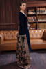 Navy Blue Embroidered Velvet Salwar Kameez (3-Piece) - Image 5