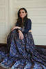 Pakistani Navy Blue Embroidered Silk Lehenga Set (2-Piece) - Image 3
