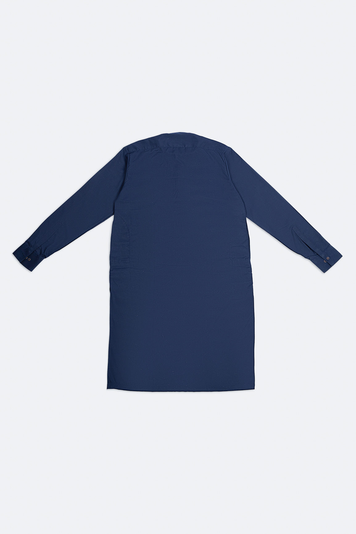 Navy Blue Embroidered Blended Kurta Shalwar (2-Piece) - Image 4