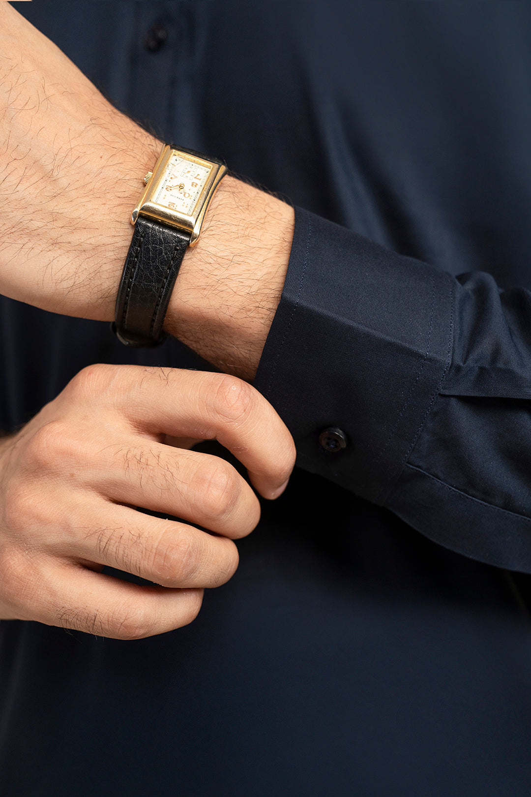 Navy Blended Fabric Shalwar Kameez (2-Piece) - Image 5