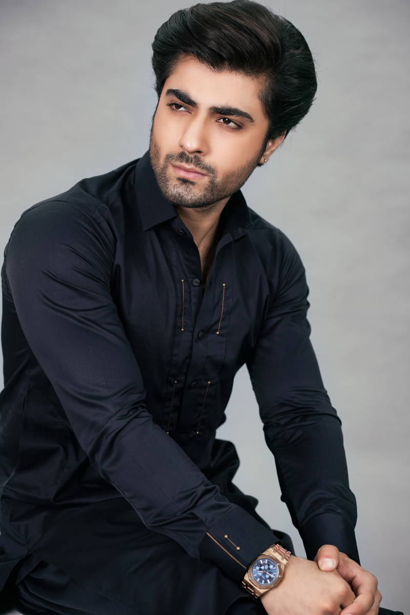 Navy Blue Stitch Detailed Cotton-Polyester Shalwar Kameez (2-Piece) - Image 3