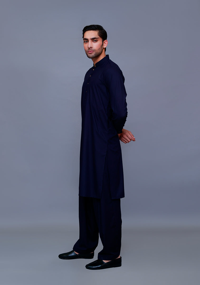Night Sky Poly Viscose Slim Fit Shalwar Kameez (2-Piece) - Image 2