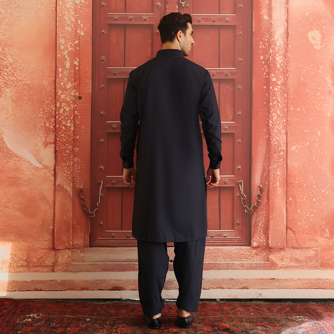 Outer Space Poly Viscose Shalwar Kameez (2-Piece) - Image 4