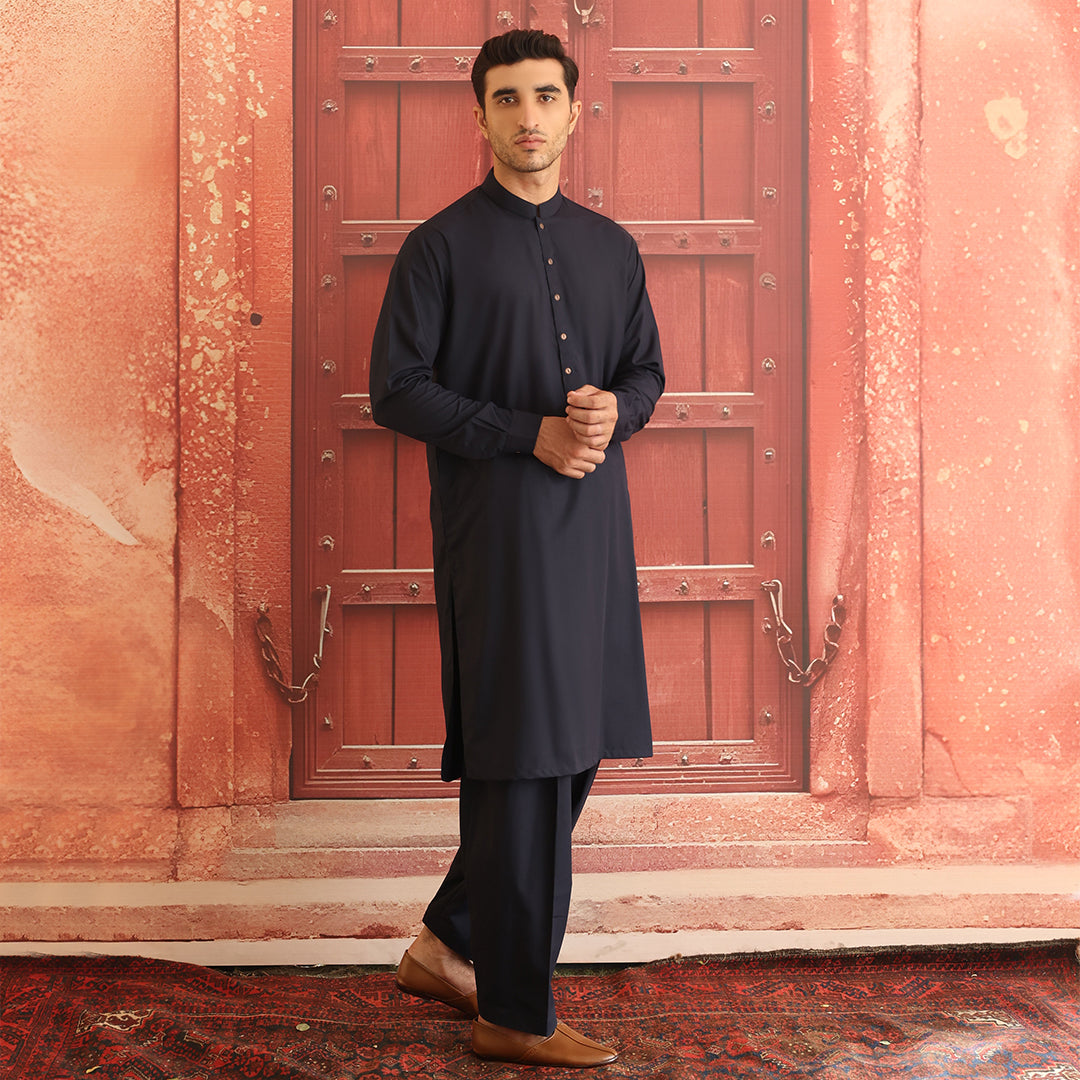Outer Space Poly Viscose Shalwar Kameez (2-Piece) - Image 1