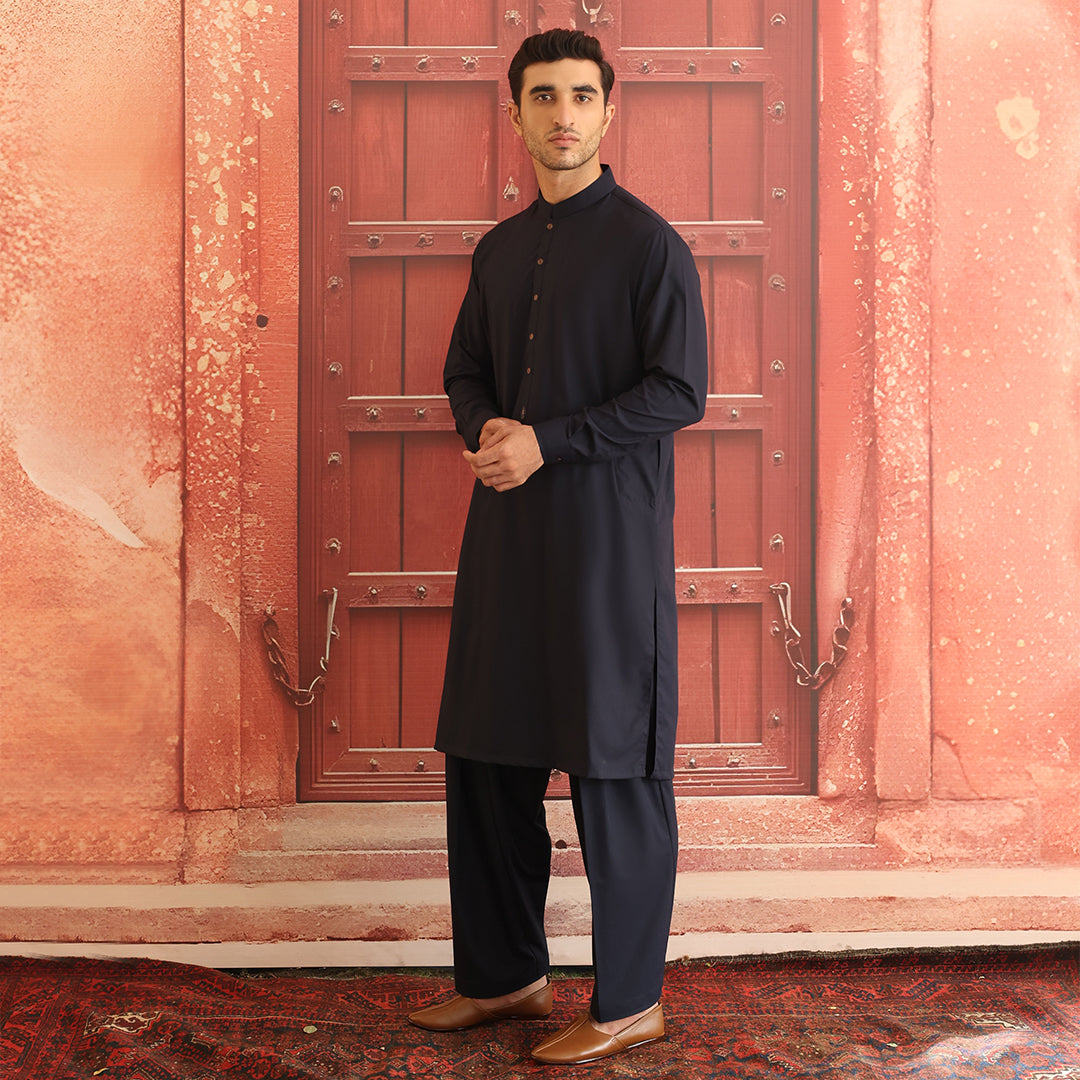 Outer Space Poly Viscose Shalwar Kameez (2-Piece) - Image 2