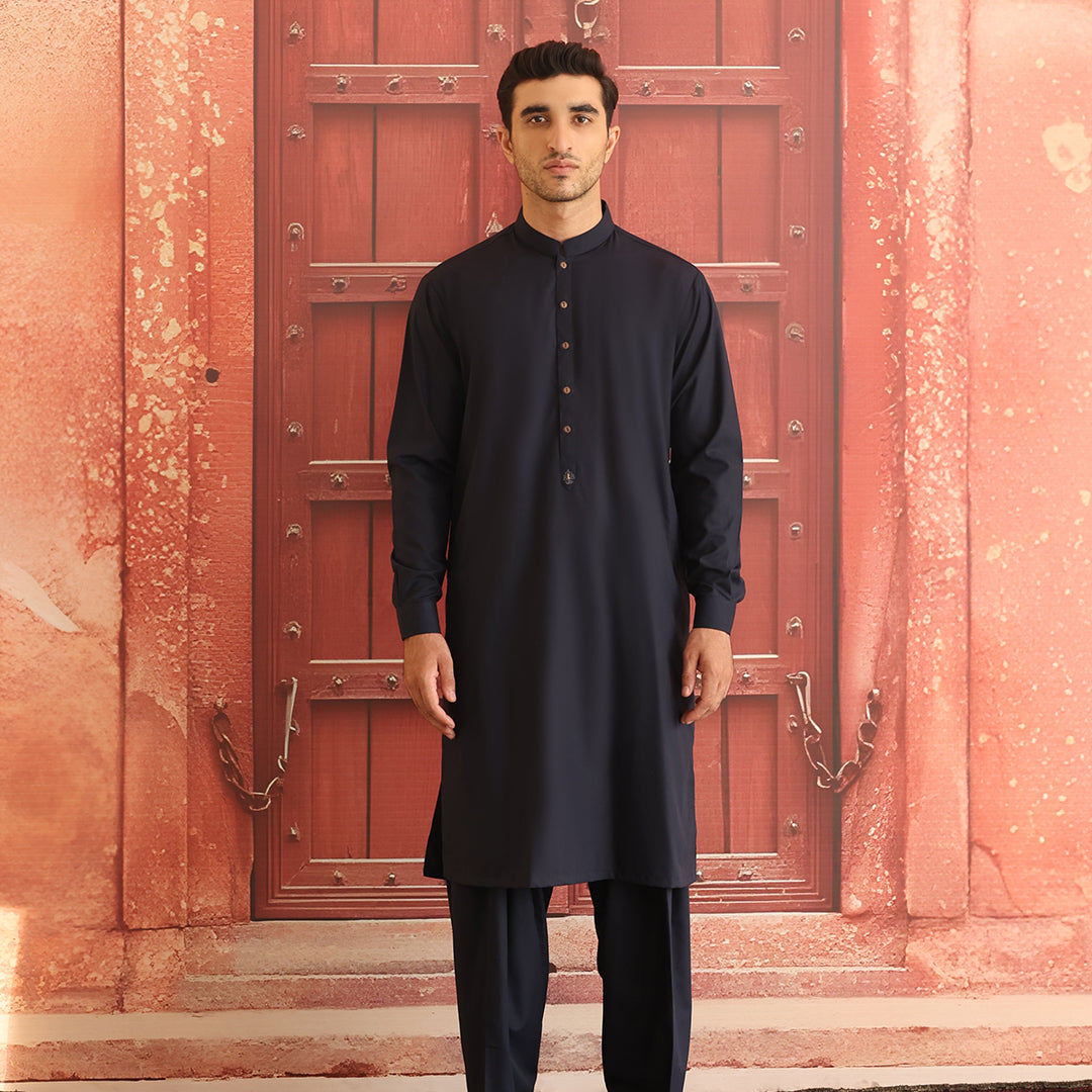 Outer Space Poly Viscose Shalwar Kameez (2-Piece) - Image 3