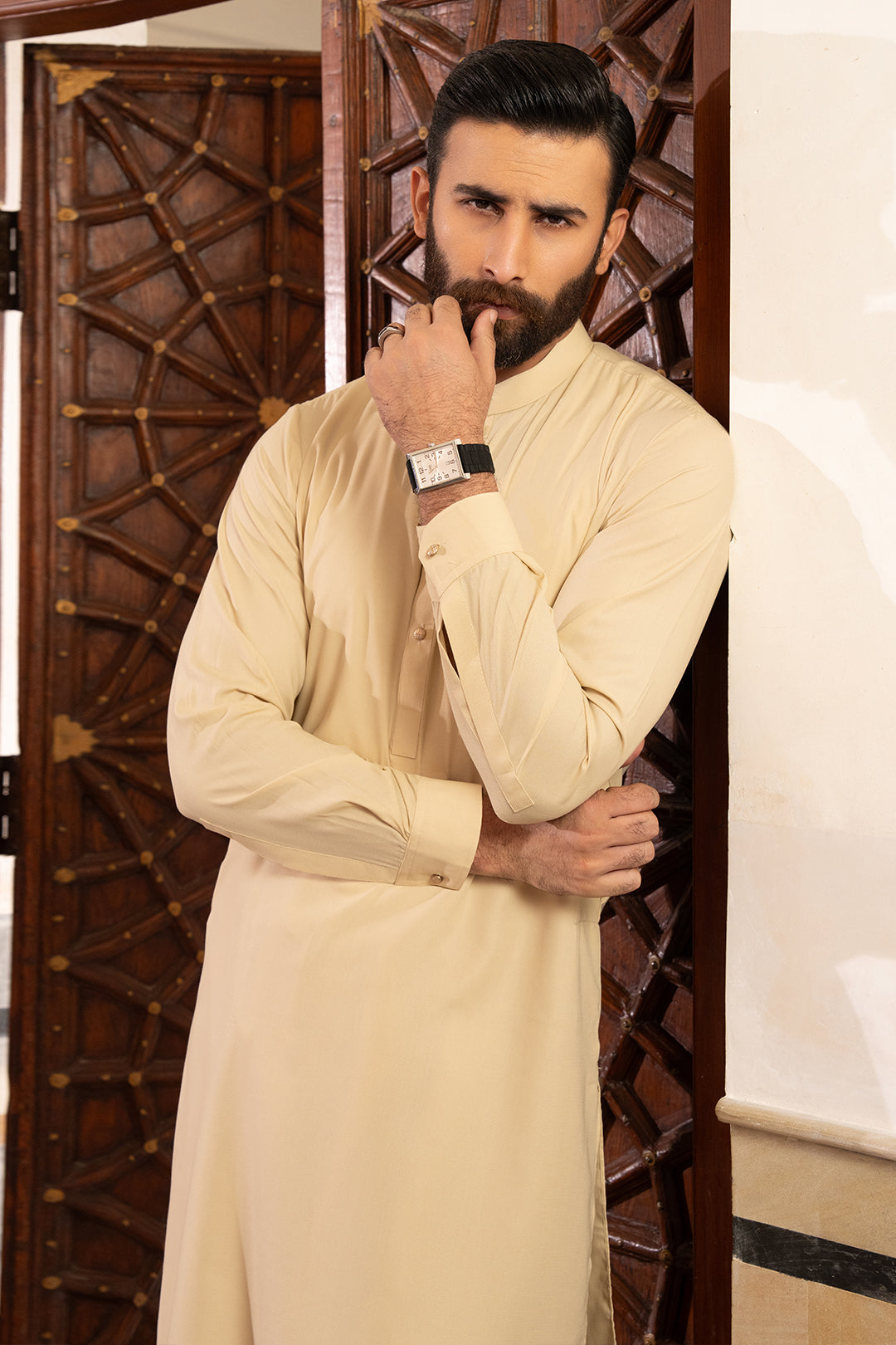 Navy Wash & Wear Shalwar Kameez (2-Piece) - Image 12