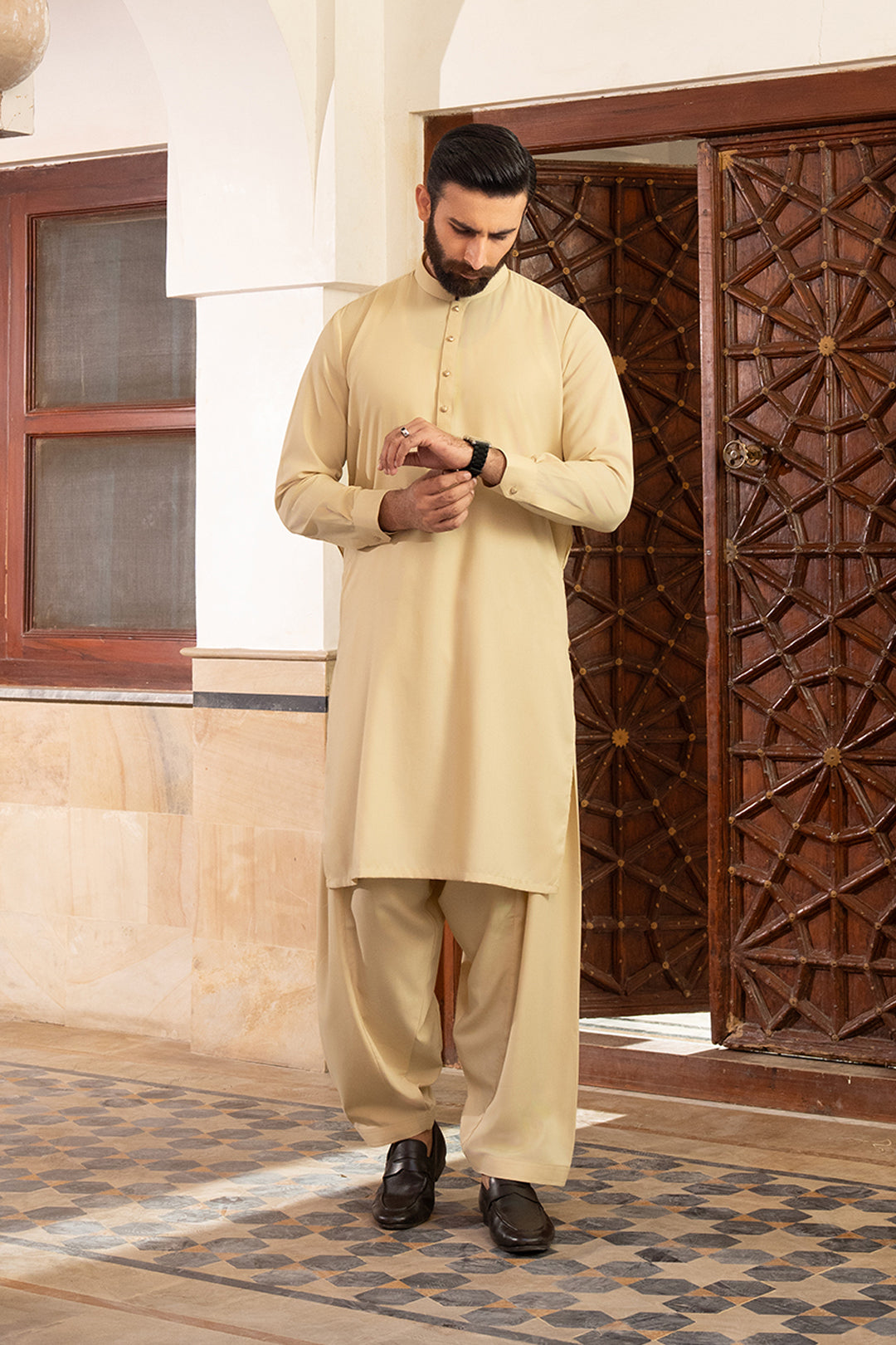 Navy Wash & Wear Shalwar Kameez (2-Piece) - Image 13
