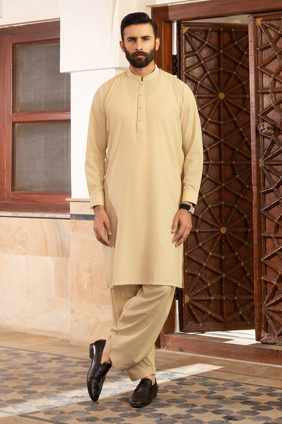 Navy Wash & Wear Shalwar Kameez (2-Piece) - Image 15