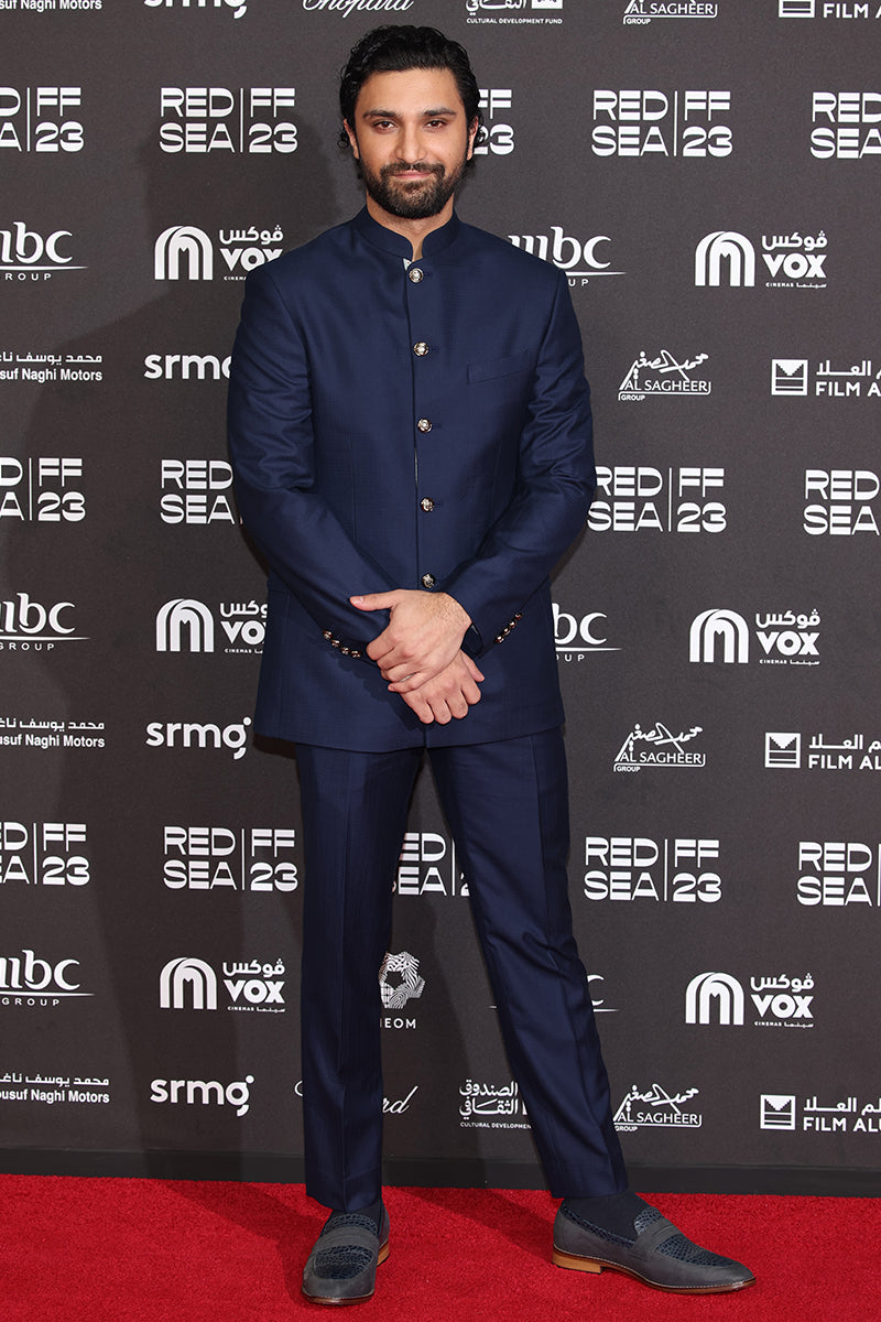 Midnight Blue Tropical Suiting Prince Coat (2-Piece) - Image 2