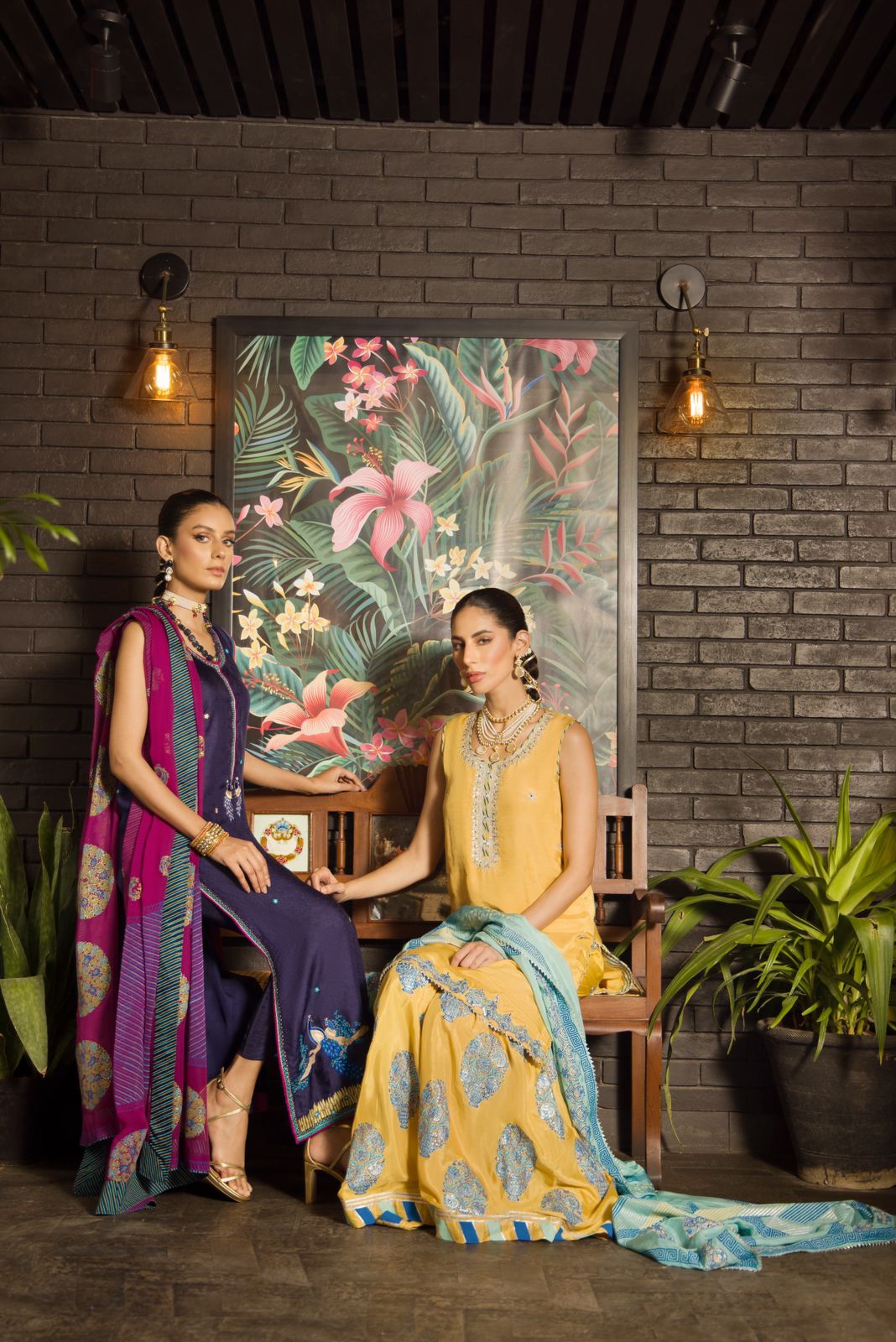 Pakistani Navy Handworked Katan Silk Salwar Kameez (3-Piece) - Image 7