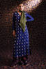 Pakistani Navy Blue Hand-Embellished Silk Salwar Kameez (3-Piece) - Image 2