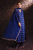 Pakistani Navy Blue Hand-Embellished Silk Salwar Kameez (3-Piece) - Image 5