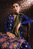 Pakistani Navy Blue Hand-Embellished Silk Salwar Kameez (3-Piece) - Image 8
