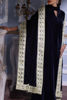 Navy Blue Embellished Velvet Salwar Kameez (3-Piece) - Image 4