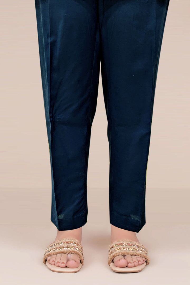 Pakistani Navy Blue Dyed Cotton Straight-Cut Trouser (1-Pc) - Image 1