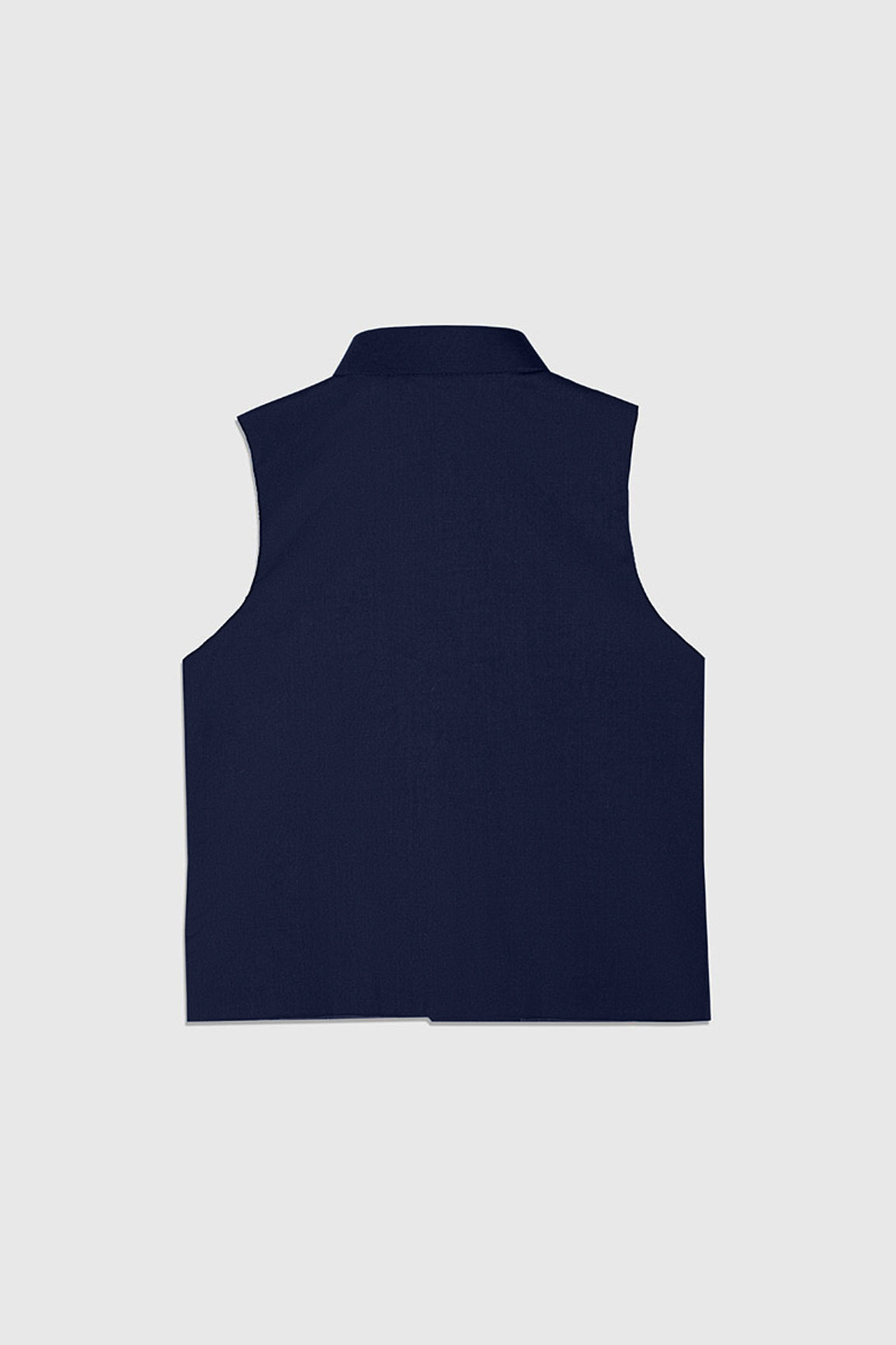 Navy Suiting Straight-Cut Kids Waistcoat (1-Pc) - Image 2