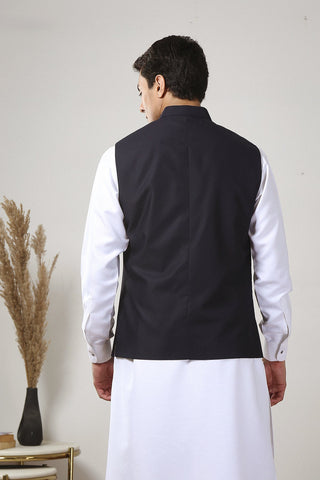Navy Premium Suiting Waistcoat (3-Piece) - Image 4