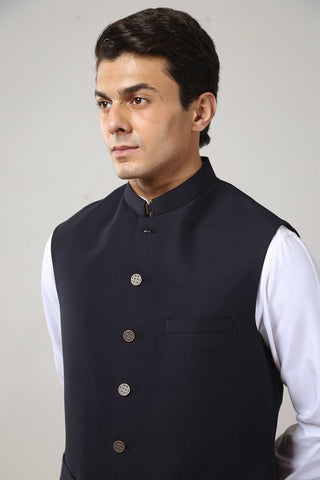 Navy Premium Suiting Waistcoat (3-Piece) - Image 5