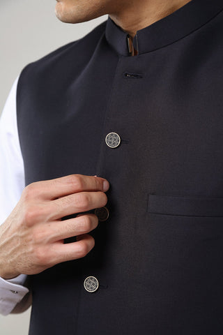 Navy Premium Suiting Waistcoat (3-Piece) - Image 8