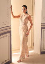 Nude Embellished Net Gown (3-Piece) - Image 3
