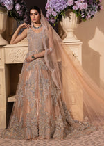 Skin Embellished Net Tissue Bridal Gown (3-Piece) - Image 2