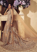 Skin Embellished Net Tissue Bridal Gown (3-Piece) - Image 4