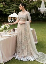 Nude Pearl & Crystal Net Pishwas Dress (3-Piece) - Image 6