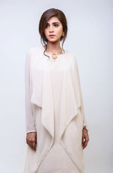 Parfait Nude Embroidered Georgette Chiffon Salwar Kameez (2-Piece) - Image 6