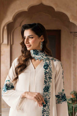 Parfait Nude Embroidered Georgette Chiffon Salwar Kameez (3-Piece) - Image 5