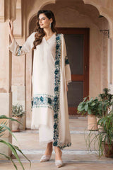 Parfait Nude Embroidered Georgette Chiffon Salwar Kameez (3-Piece) - Image 6