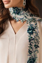 Parfait Nude Embroidered Georgette Chiffon Salwar Kameez (3-Piece) - Image 8