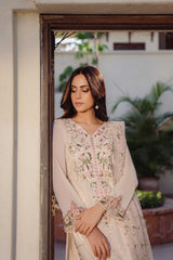 Pakistani Parfait Nude Embroidered Georgette Salwar Kameez (3-Piece) - Image 3